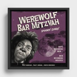 Werewolf Bar Mitzvah Spooky Scary Framed Canvas