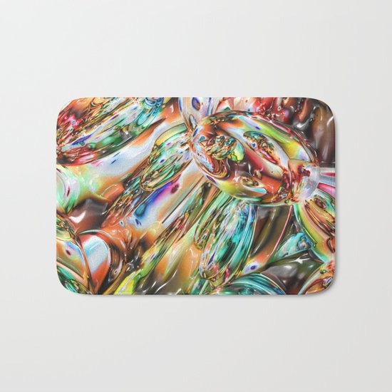 Colorful Melted Glass Bath Mat