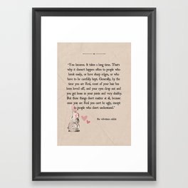 The Velveteen Rabbit - You Become. Framed Art Print