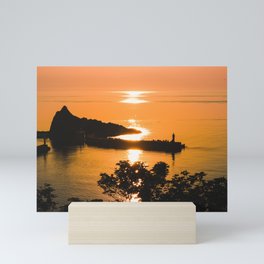 Triangle Rock Sunset Mini Art Print