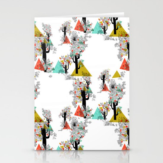 Tree Triangles Stationery Cards