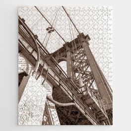 Manhatta Bridge - Sepia  Jigsaw Puzzle