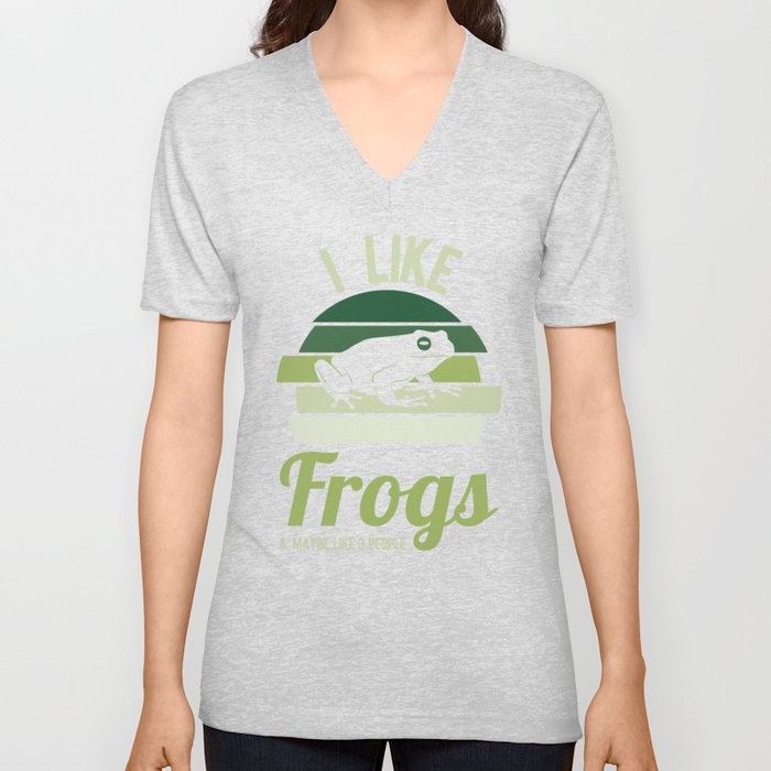 Funny Frogs Quote V Neck T Shirt