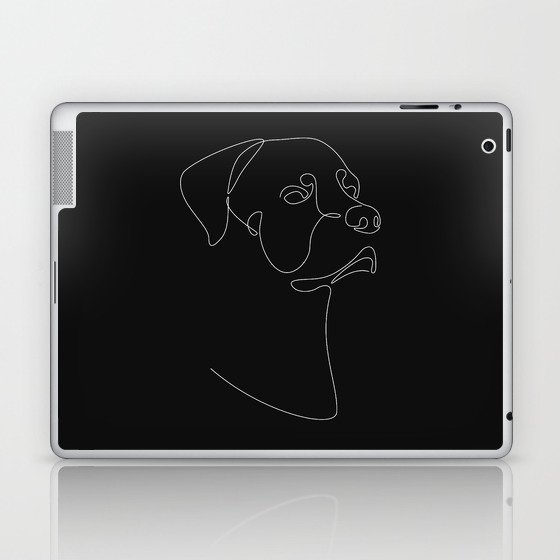 Black Rottweiler Laptop & iPad Skin