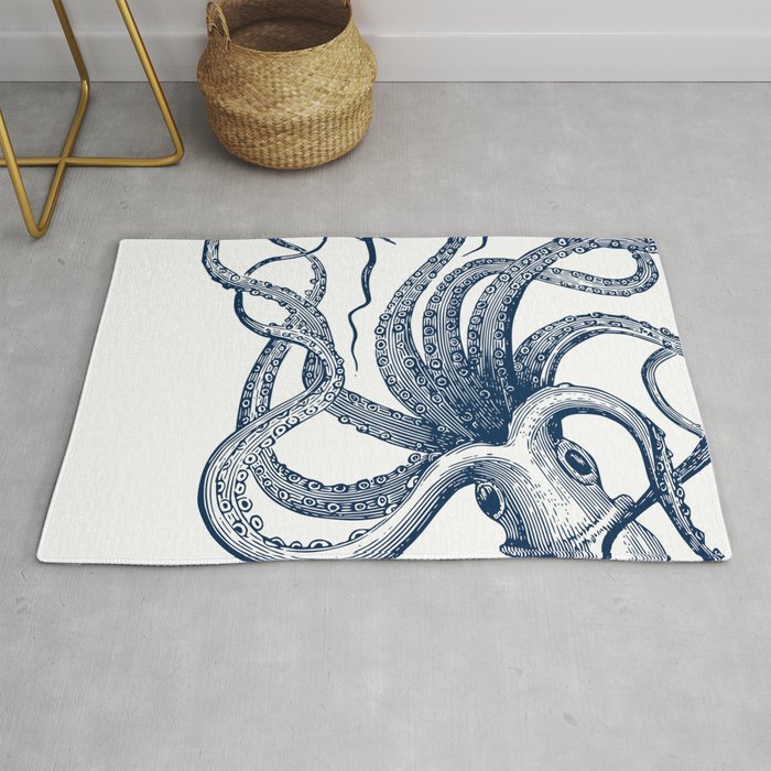 Octopus Navy Rug