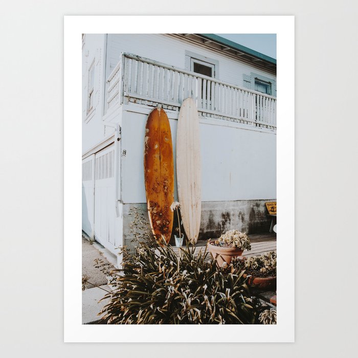 lets surf xcvi / santa cruz, california Art Print