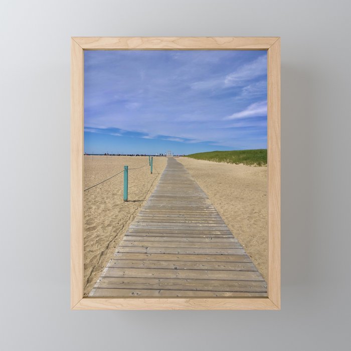 Nantucket Beach Walk Framed Mini Art Print