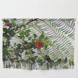 Bali Jungle Impression With Hibiscus Wall Hanging