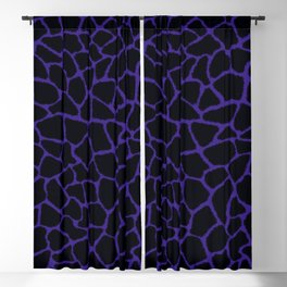 Mosaic Abstract Art Black & Purple Blackout Curtain