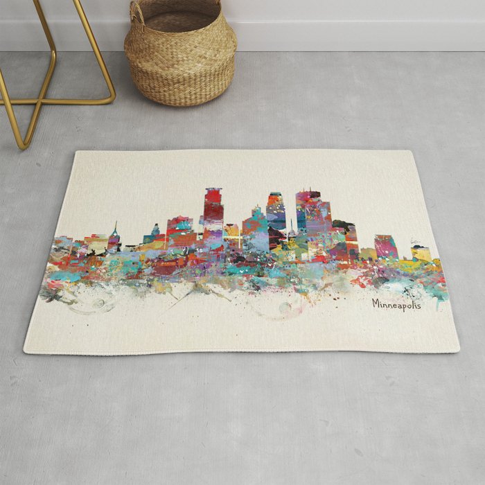 Minneapolis Minnesota skyline Rug