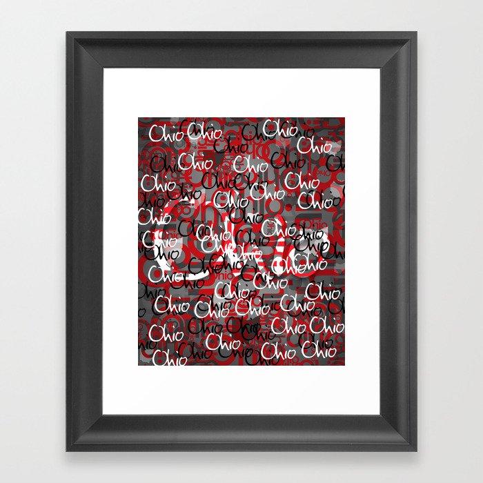 Ohio Scarlett & Gray Day Framed Art Print