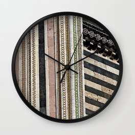Orvieto Cathedral Facade Detail Ornamental Mosaic Wall Clock