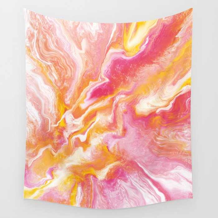 Liquid Swirl Retro Marble Abstract  Wall Tapestry