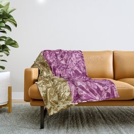 Gold Pink Foil Modern Collection Throw Blanket