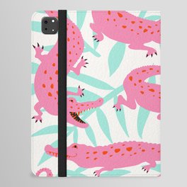 Alligator Collection – Pink & Turquoise Palette iPad Folio Case