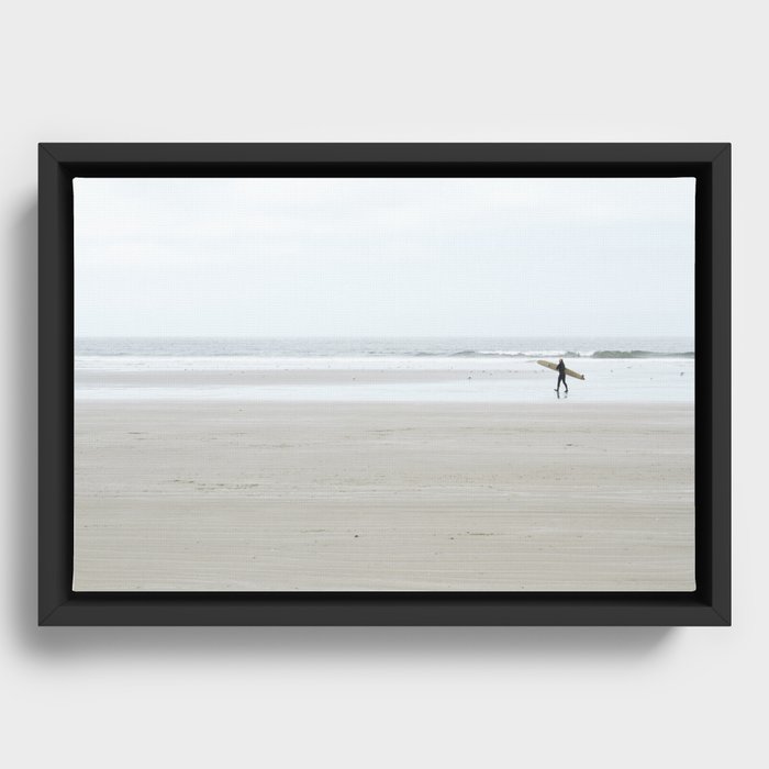 Sleeping Sickness Framed Canvas | Photography, Digital, Photography, Ocean, Surf, Moody, Cloudy, Tofino, Canada