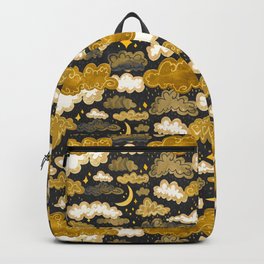 Midnight Ochre Rainclouds - Golden Backpack