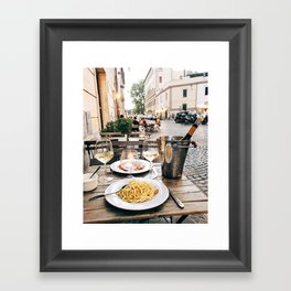 Dinner in Rome Framed Art Print