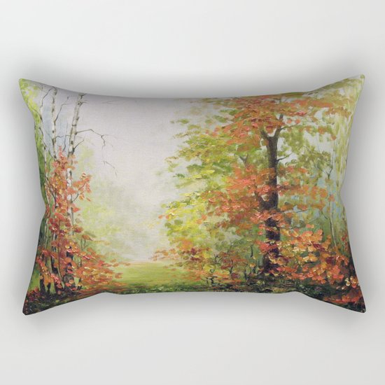 In the autumn forest Rectangular Pillow