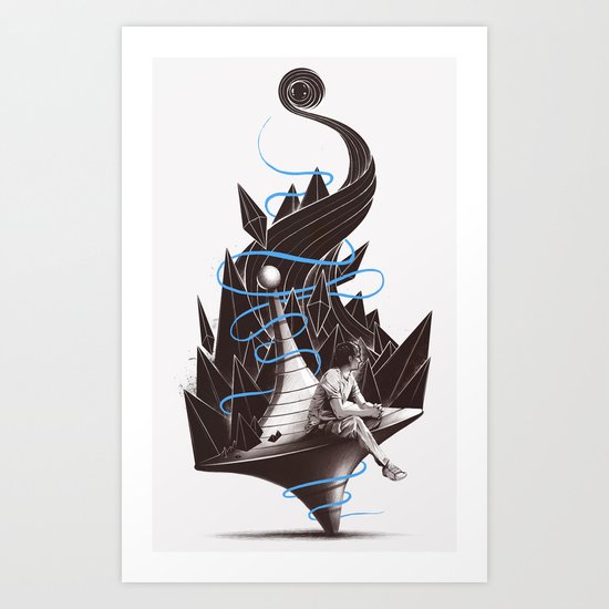 Trying To Find A Balance Art Print