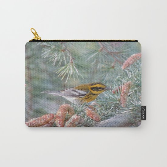 A Townsend's Warbler Spruces Up Carry-All Pouch