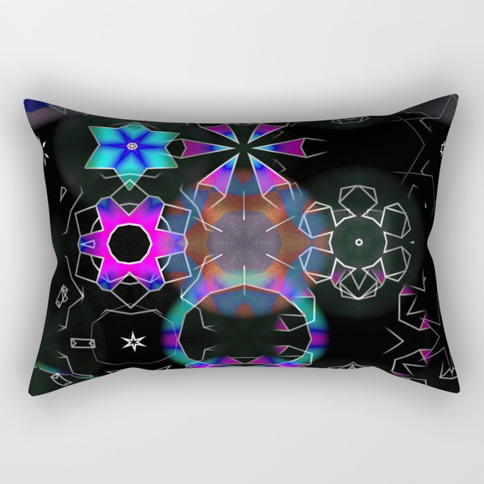 mandala patchwork artwork Rectangular Pillow