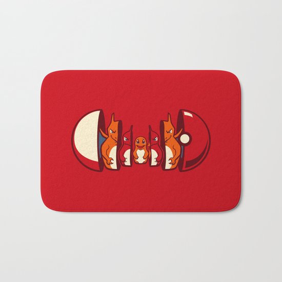 Poketryoshka - Fire Type Bath Mat