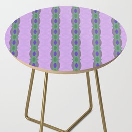 abstract pattern in green with pink colors Side Table