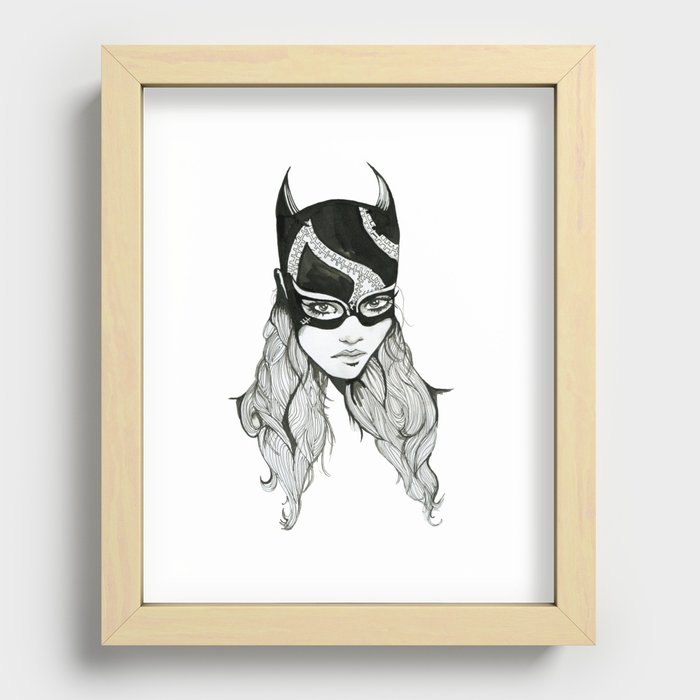 Bat Girl Recessed Framed Print