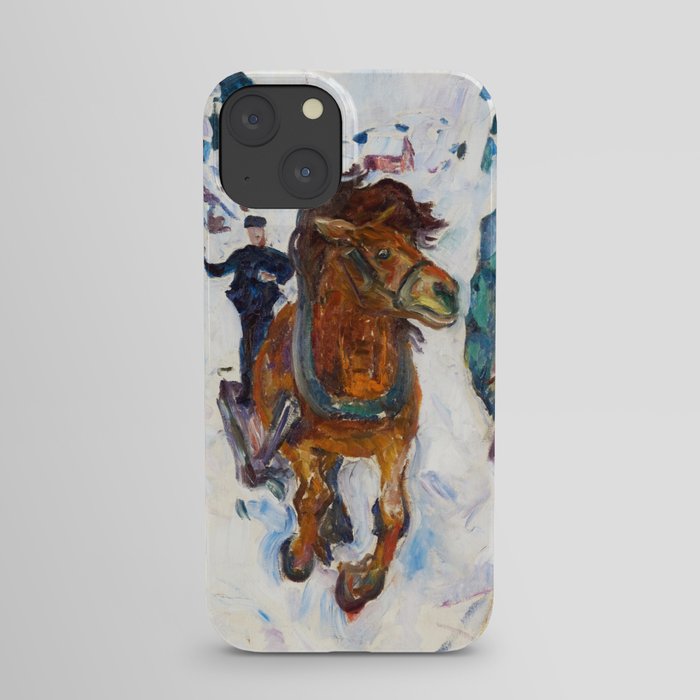 Galloping Horse by Edvard Munch iPhone Case