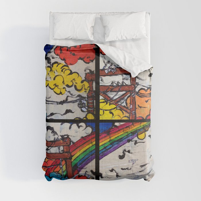 The Love-letters of Iris and Aurora (32x9 Acrylic: Sectional) Comforter