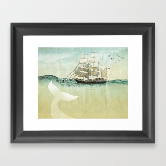 white tail Framed Art Print