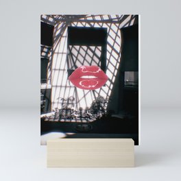 glossy red lips Mini Art Print