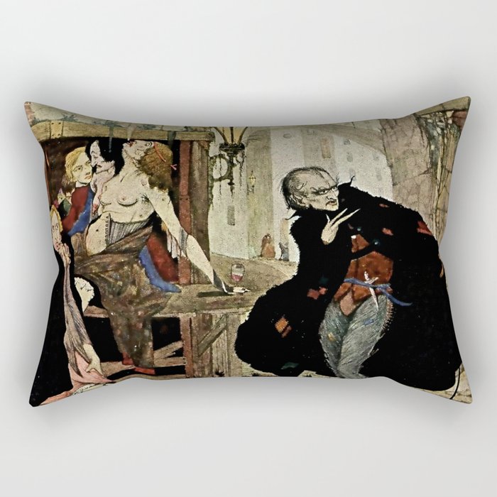 “The Man of the Crowd” by Harry Clarke Rectangular Pillow