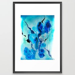 Blue Abstract Framed Art Print