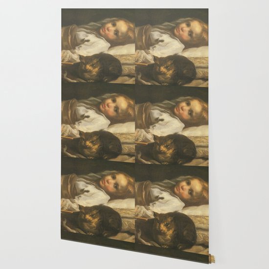 Cat In The Art Bernhardt Keil The Cat And The Girl Wallpaper By