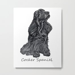 The best friend - Cocker Spaniel Metal Print | Dog, Drawing, Cute, Funny, Cartoon, Puppy, Cartoons, Americancocker, Dogbreed, Doglover 