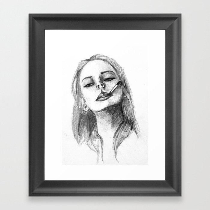 too young Framed Art Print