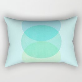 Abstraction_RAY_LIGHT_CIRCLE_BLUE_GREEN_NATURE_POP_ART_0531A Rectangular Pillow