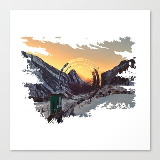 Mountains sunset Canvas Print