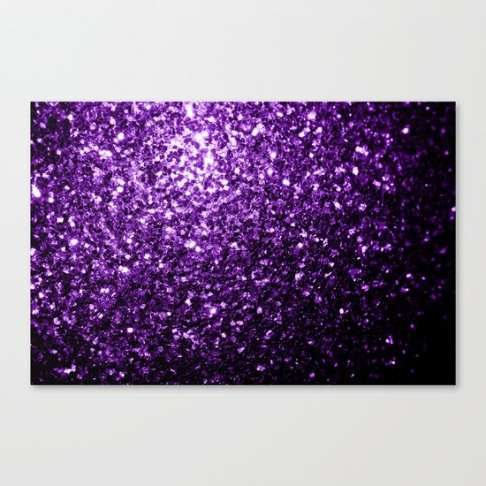 Beautiful Dark Purple glitter sparkles Canvas Print