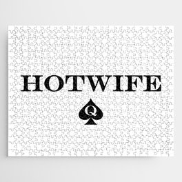 Hotwife or cuckold queen text Jigsaw Puzzle