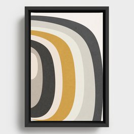 Rainbow rings - neutrals Framed Canvas