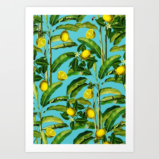 Lemon and Leaf II Art Print