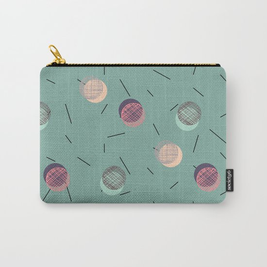 Scrawled Polka Dots and Sticks Carry-All Pouch