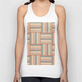 Delicate stripes and squares Unisex Tank Top