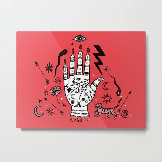 Spiritual Hand Metal Print