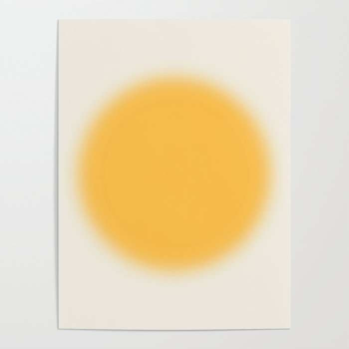 Abstraction_SUN_YELLOW_CIRCLE_BLUR_LOVE_POP_ART_0602A Poster