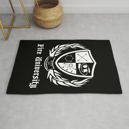 Fire University (White Logo) Area & Throw Rug