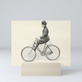 "Coasting" from "Bicycling for Ladies" by Maria E. Ward, 1896 Mini Art Print
